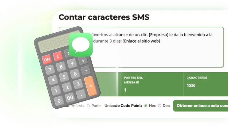 Calculadora SMS para estimar costes de campaña