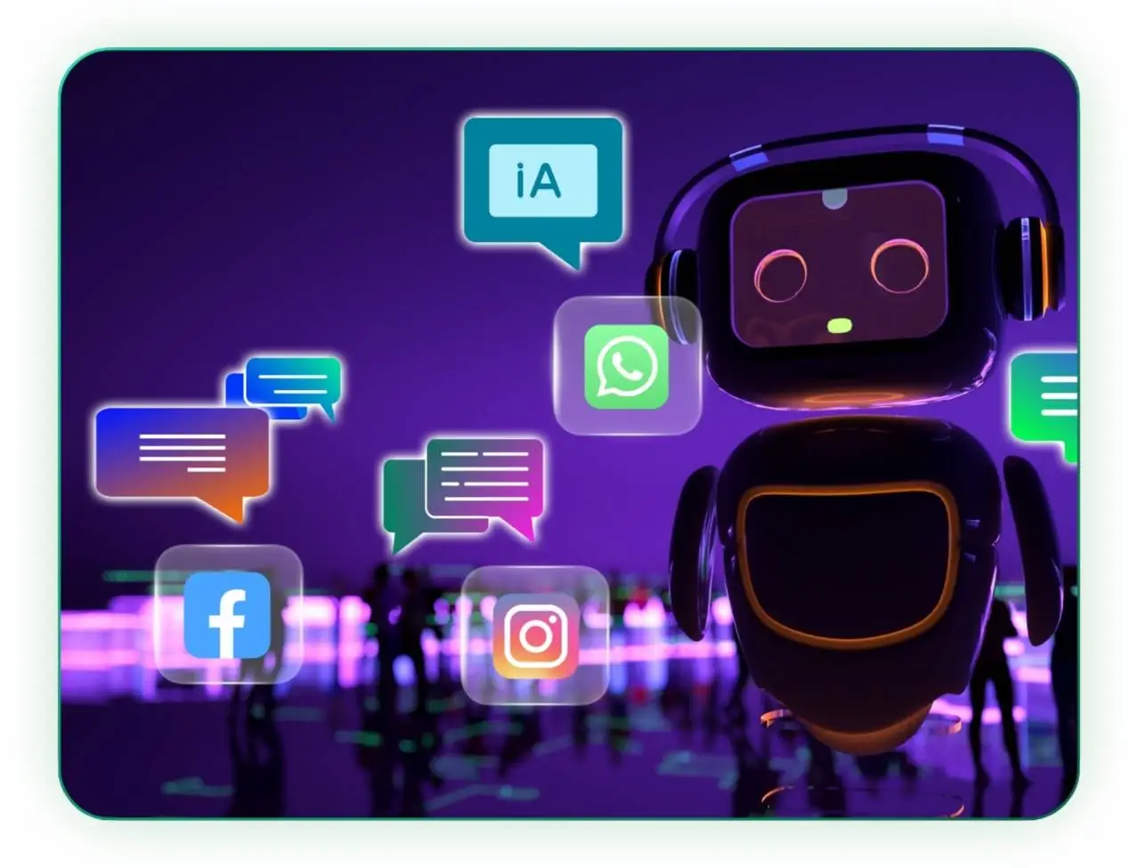 Chatbot con IA para automatizar respuestas después de campañas de SMS masivo, WhatsApp y RCS
